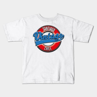 Santiago Chile vintage logo Kids T-Shirt